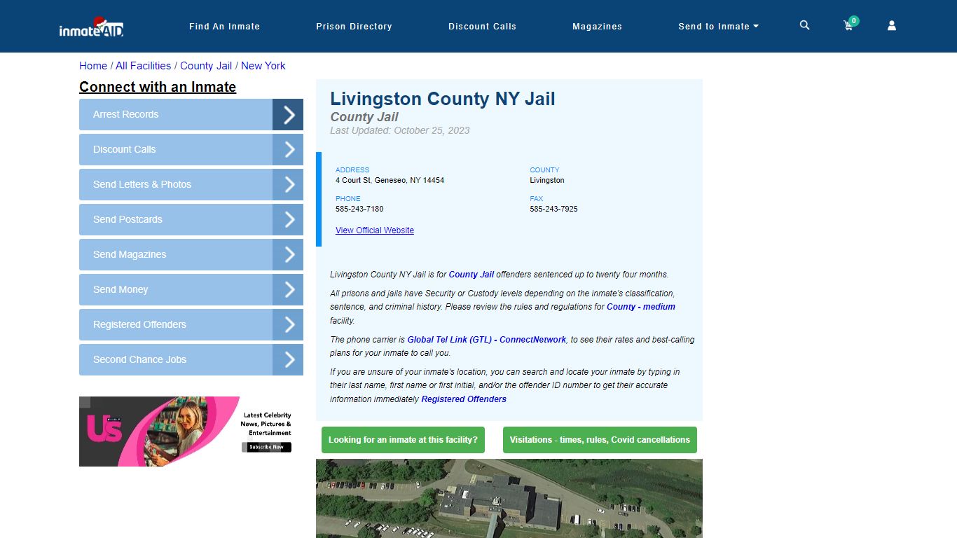 Livingston County NY Jail - Inmate Locator - Geneseo, NY